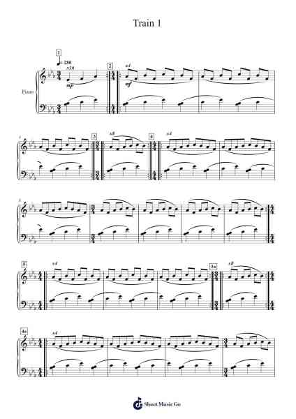 Train 1 Sheet Music by Philip Glass-Arr.Wildeh Francesgrace