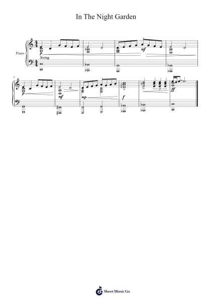 In The Night Garden Sheet Music by Andrew Davenport-Arr.Wordfoe Hymar