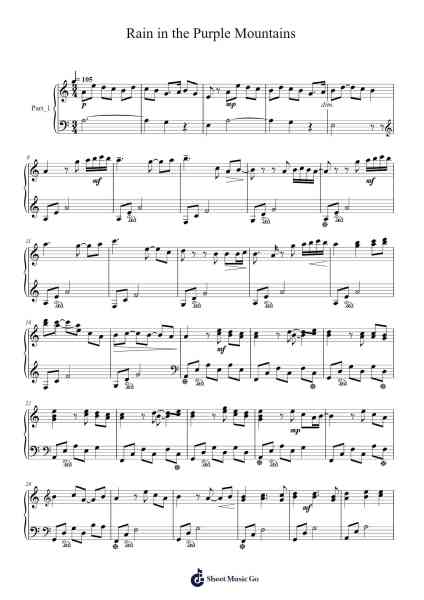 Rain in the Purple Mountains Sheet Music by Harry Jones-Arr.Gedia