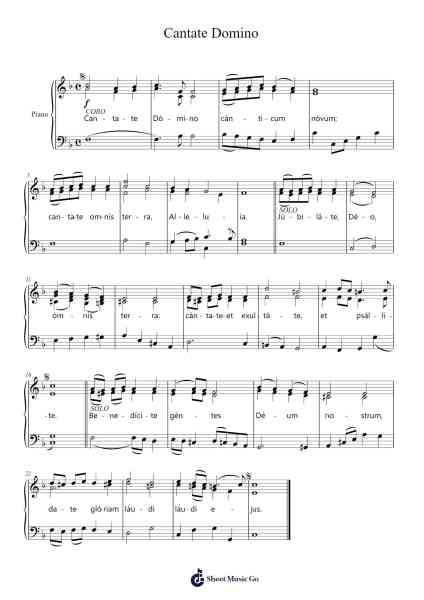 Cantate Domino Sheet Music by Georg Friedrich Händel-Arr.Carlbur