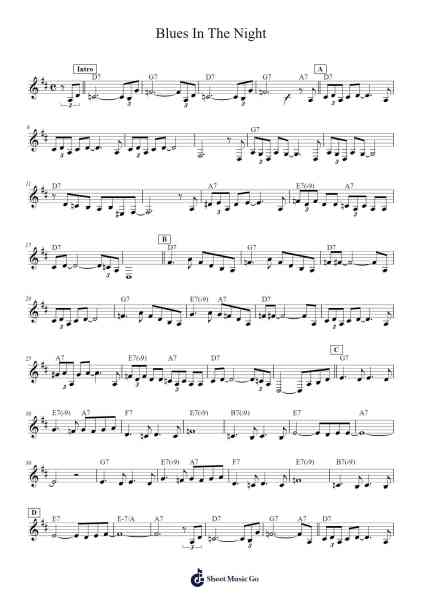 Blues In The Night Sheet Music by undefined-Arr.Griries