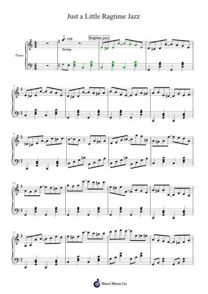 Just a Little Ragtime Jazz Sheet Music by Jonric-Arr.Adnest Fitzvin
