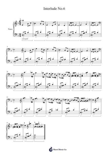 Interlude No.6 Sheet Music by Tuukka Jokilehto-Arr.Everkeith Abters