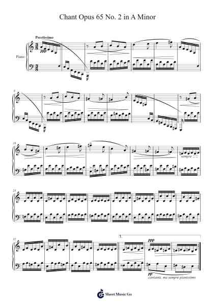 Chant Op. 65 No. 2 in A Minor Sheet Music by Charles-Valentin Alkan-Arr.Yulejah
