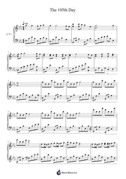 The 105th Day Sheet Music by Pianoboy-Arr.Mollwalsh Dinions