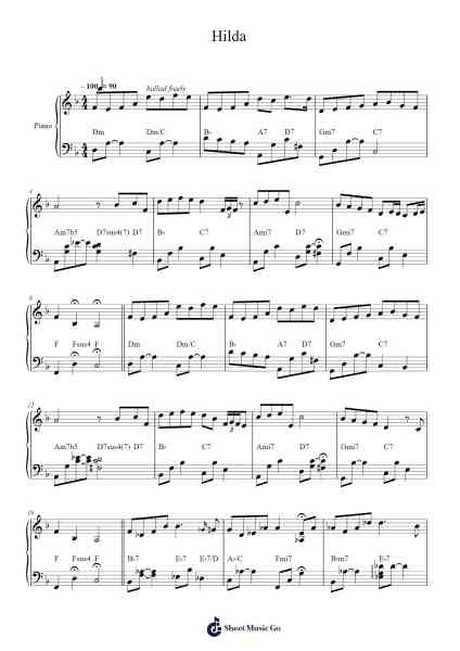 Hilda Sheet Music by Lars Jansson-Arr.Calbroad Poundbrooke