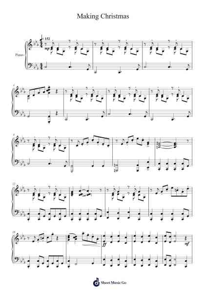 Making Christmas Sheet Music by Danny Elfman-Arr.Jorriel Toursnoah
