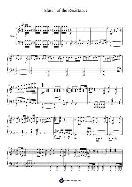 March of the Resistance Sheet Music by John Williams-Arr.Tethew Wolfdwight