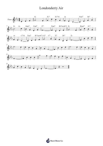 Londonderry Air Sheet Music by Traditional-Arr.Saxel