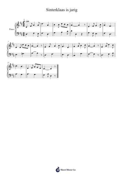 Sinterklaas is jarig Sheet Music by undefined-Arr.Ruthfitch Housed