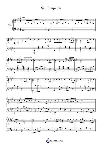 Si Tu Supieras Sheet Music by Violeta Parra-Arr.Shircent
