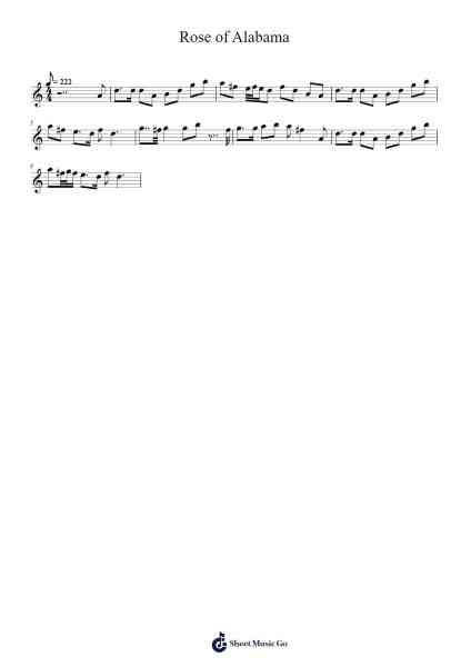 Rose of Alabama Sheet Music by Khalil Bullock-Arr.Cookeda