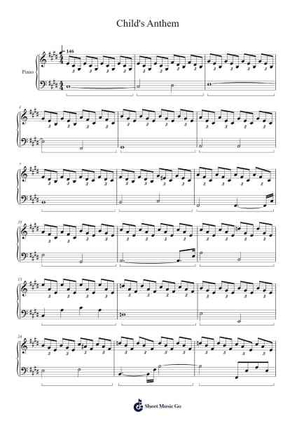 Child's Anthem Sheet Music by Toto-Arr.Davebel