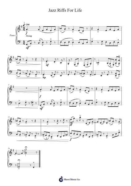 Jazz Riffs For Life Sheet Music by Alex Pawlowski-Arr.Upving