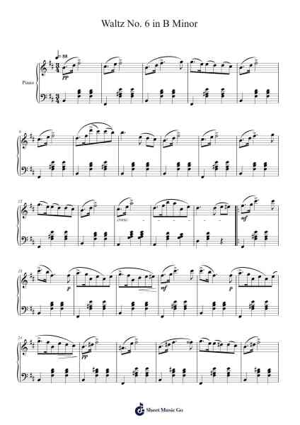 Waltz No. 6 in B Minor, Op. 18 Sheet Music by Vincent-Arr.Rayward