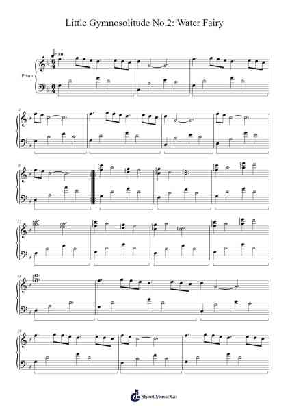 Little Gymnosolitude No.2: Water Fairy Sheet Music by Tuukka Jokilehto-Arr.Harruth