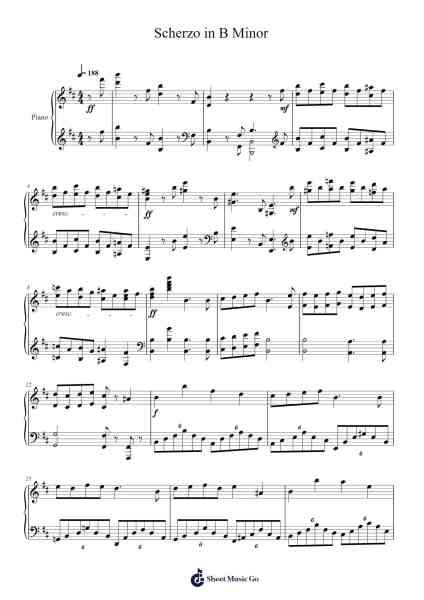Scherzo in B Minor Sheet Music by Nicholas Locke-Arr.Philley Mabna