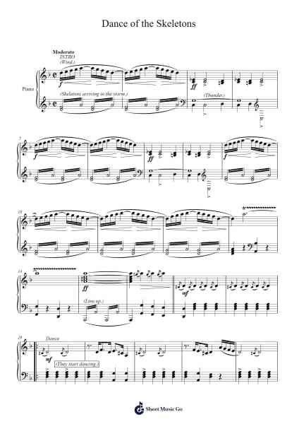 Dance of the Skeletons Sheet Music by THOS. S. ALLEN-Arr.Manlynch