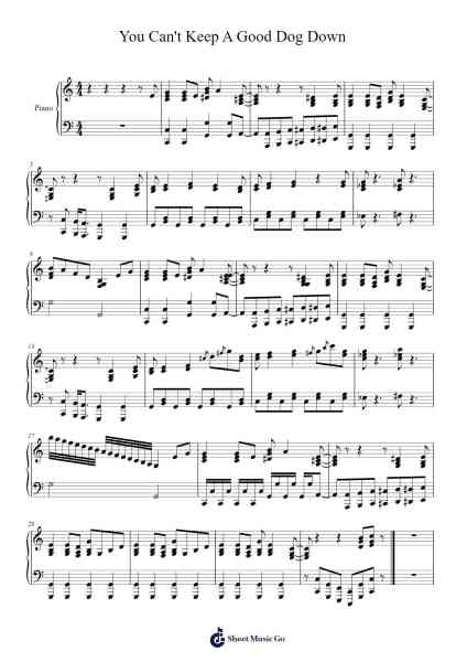 You Can't Keep A Good Dog Down Sheet Music by Dunlia-Arr.Charalph