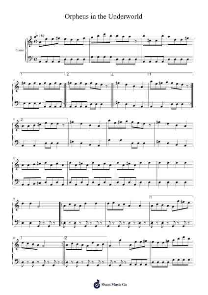 Orpheus in the Underworld Sheet Music by Jacques Offenbach-Arr.Consdrow