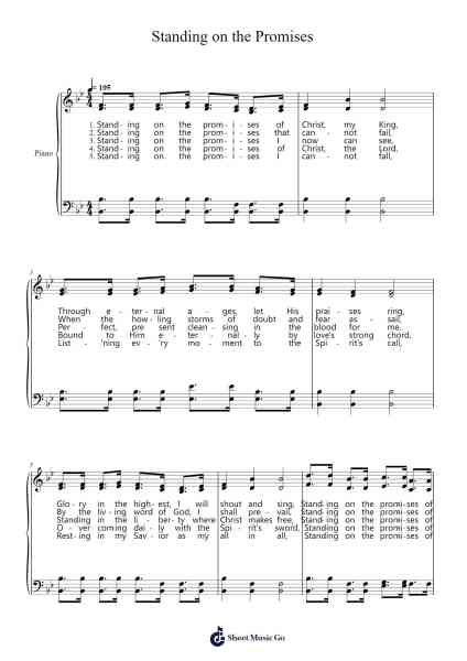 Standing on the Promises Sheet Music by Russel Kelso Carter-Arr.Everal Baurell