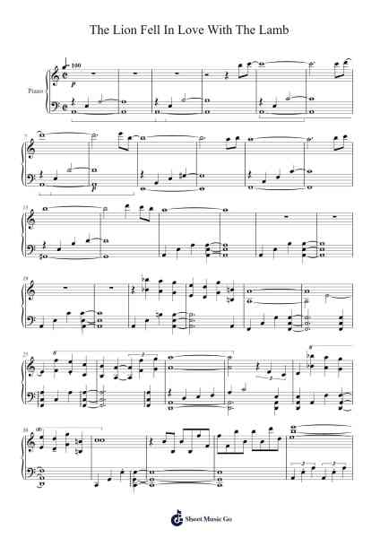 The Lion Fell In Love With The Lamb Sheet Music by Carter Burwell-Arr.Stelgil Kaycia