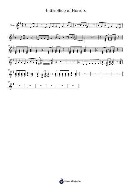 Little Shop of Horrors Sheet Music by Alan Menken-Arr.Morenah