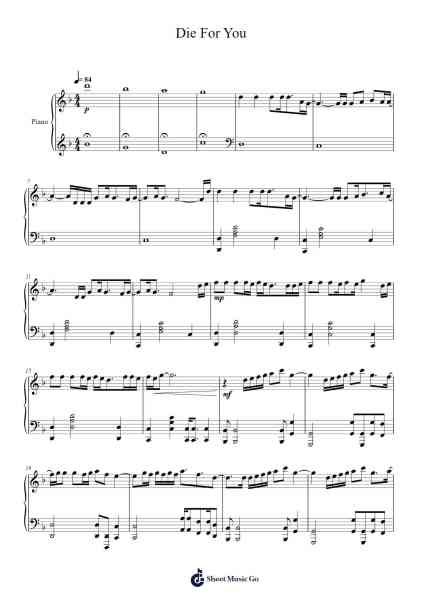 Die For You Sheet Music by Alex Snyder-Arr.Alsriah