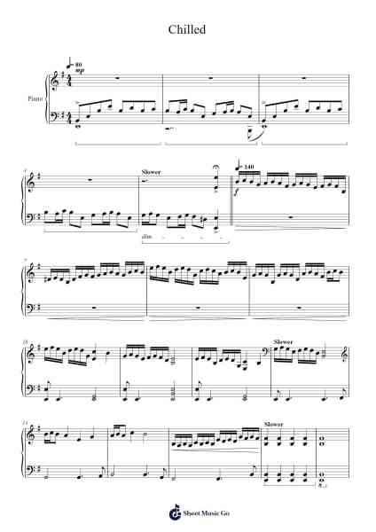 Chilled Sheet Music by Jacob D'Lallo-Arr.Bclark