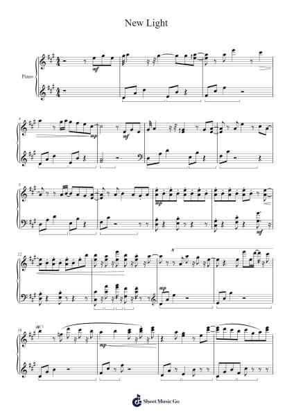 New Light Musica per pianoforte di Diana Lau - Arr.Jofield