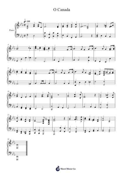 O Canada Sheet Music by Adolphe-Basile Routhier-Arr.Oisenrob Clyger