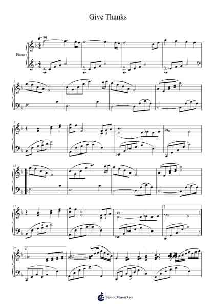 Give Thanks Sheet Music by undefined-Arr.Vicbuck Orboyle