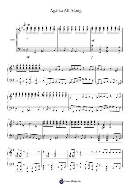 Agatha All Along Sheet Music by Kristen Anderson-Lopez/Robert Lopez-Arr.Ruthmie