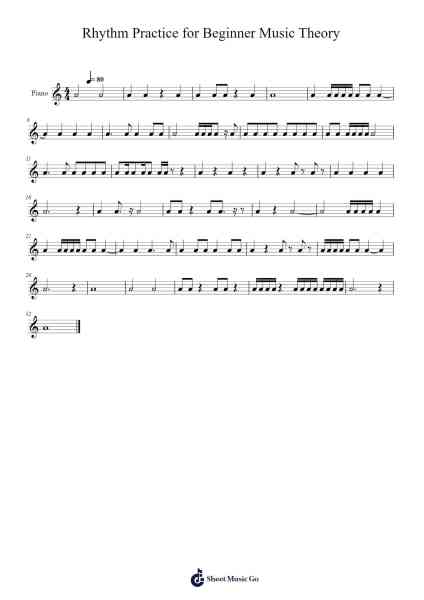 Rhythm Practice for Beginner Music Theory Sheet Music by Matthew Schklair-Arr.Walry