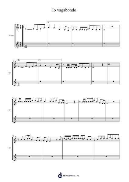 Io vagabondo Sheet Music by DANIELE-Arr.Frebert