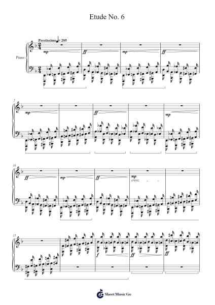 Etude No. 6 Sheet Music by Seon-Yong Hwang-Arr.Buckhue