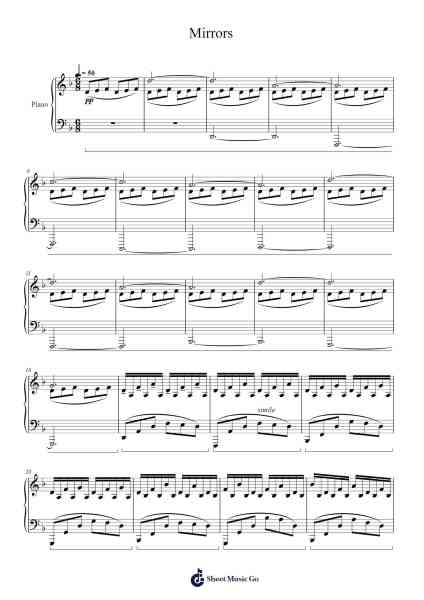 Mirrors Sheet Music by Jefdiah Lclife-Arr.Prihue Roslan