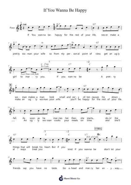 If You Wanna Be Happy Sheet Music by Frank J. Guida/C. Guida/Joesph Royster-Arr.Wrightac Phimaud
