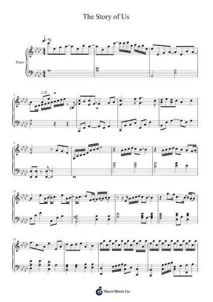 The Story of Us Sheet Music by 林俊杰-Arr.Gekeith Fordkiel