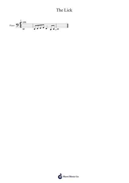 The Lick Sheet Music by Bonzee-Arr.Dunkin Betcie