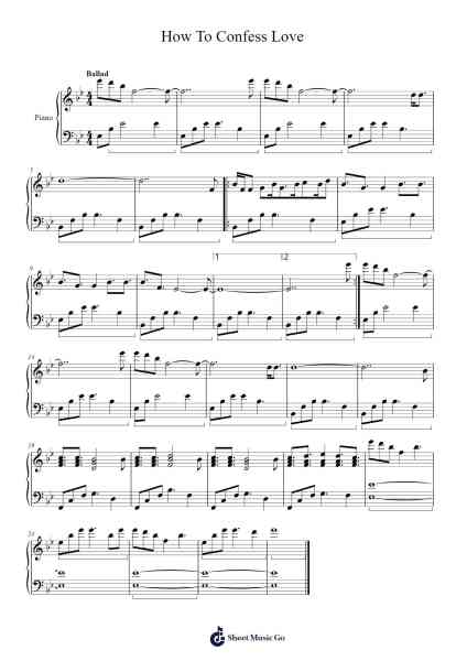 How To Confess Love Sheet Music by undefined-Arr.Stoweberg