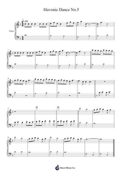 Slavonic Dance No.5 Sheet Music by undefined-Arr.Clarknence