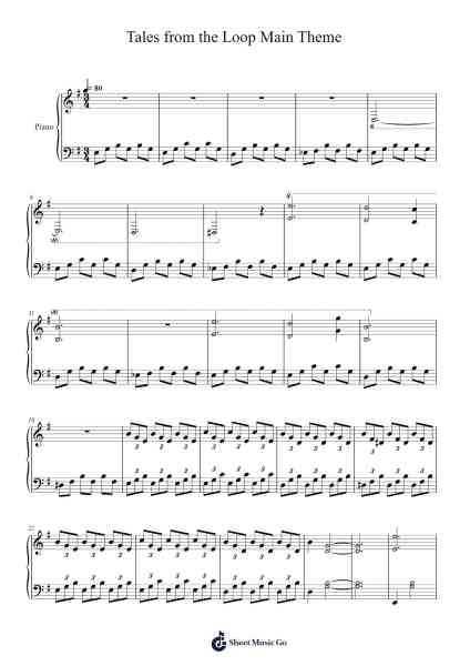 Tales from the Loop Main Theme Sheet Music by Paul Leonard Morgan/Philip Glass-Arr.Pullbush