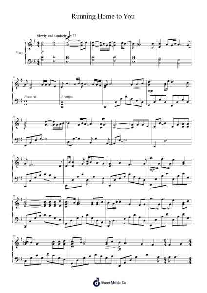 Running Home to You Sheet Music by Grant Gustin-Arr.Glalain Borhys