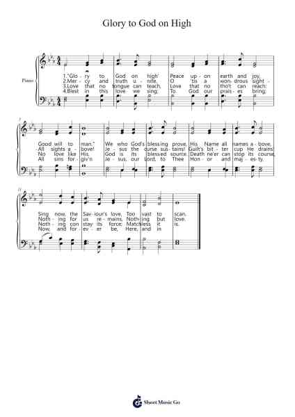 Glory to God on High Sheet Music by Lowell Mason-Arr.Yveskim