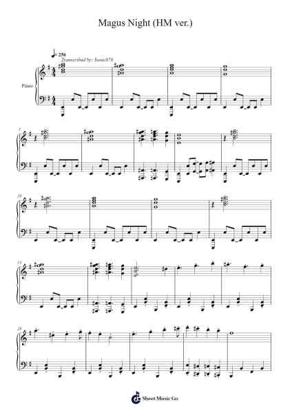 Magus Night (HM ver. arranged by Assaultdoor) Sheet Music by Assaultdoor-Arr.Fanbrow Douggreve