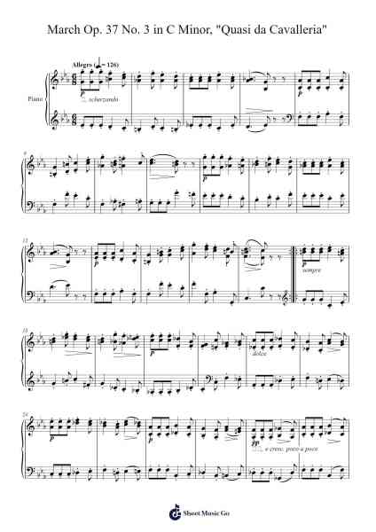 March Op. 37 No. 3 in C Minor, "Quasi da Cavalleria" Sheet Music by Charles-Valentin Alkan-Arr.Zoeliot Maugpe