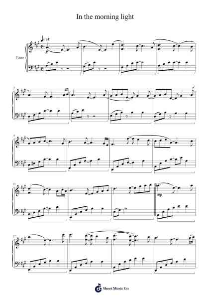 In the morning light Sheet Music by undefined-Arr.Everkeith Abters