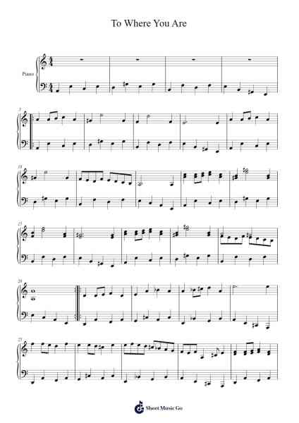 To Where You Are Sheet Music by Linda Thompson/Richard Marx-Arr.Lautus Phichad