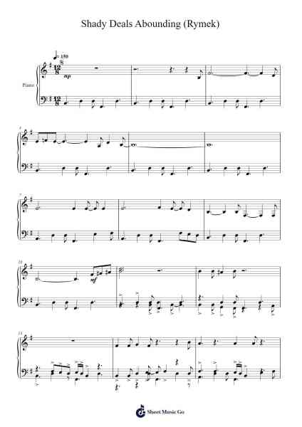 Shady Deals Abounding (Rymek) Sheet Music by Colyork-Arr.Longbohm